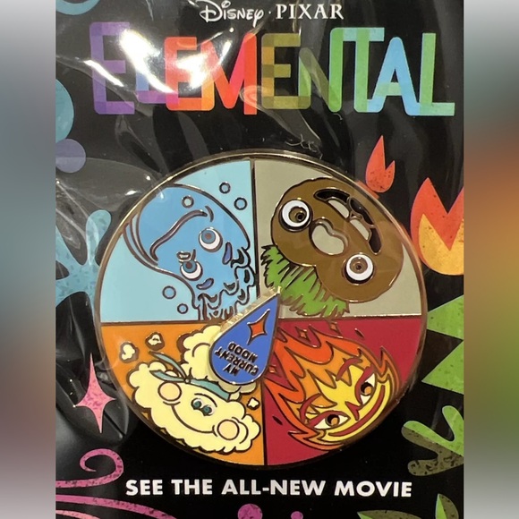 BNIP DISNEY PIXAR “ELEMENTAL” DMI ENAMEL SPINNER PIN/BROOCH 2023 COLLECTIBLE - Picture 6 of 9